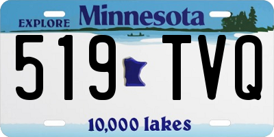 MN license plate 519TVQ