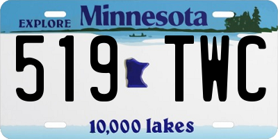 MN license plate 519TWC