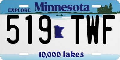 MN license plate 519TWF