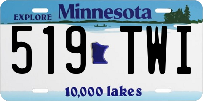 MN license plate 519TWI