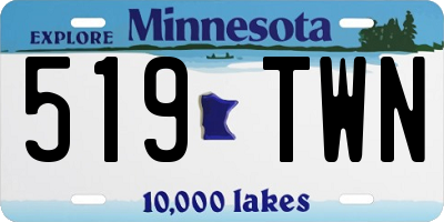 MN license plate 519TWN