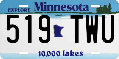 MN license plate 519TWU