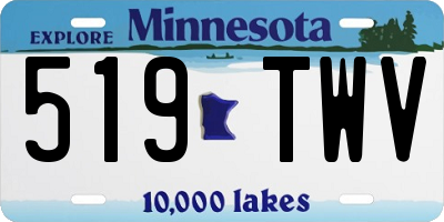 MN license plate 519TWV