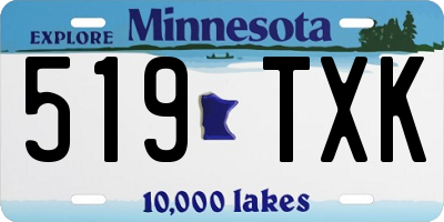 MN license plate 519TXK