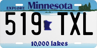 MN license plate 519TXL