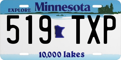 MN license plate 519TXP