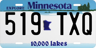 MN license plate 519TXQ