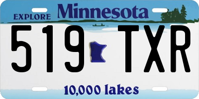 MN license plate 519TXR