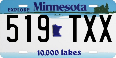 MN license plate 519TXX
