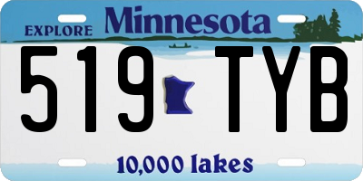 MN license plate 519TYB