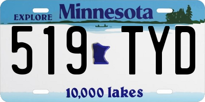 MN license plate 519TYD