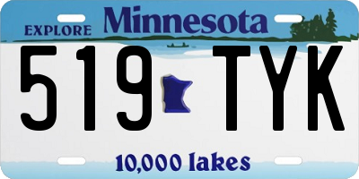 MN license plate 519TYK