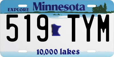 MN license plate 519TYM