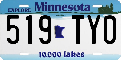 MN license plate 519TYO