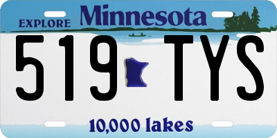 MN license plate 519TYS