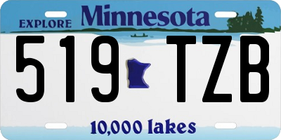 MN license plate 519TZB