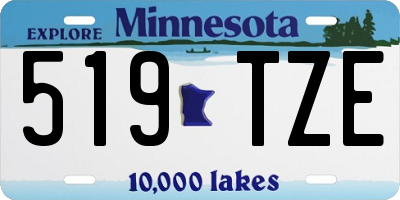 MN license plate 519TZE