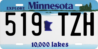 MN license plate 519TZH