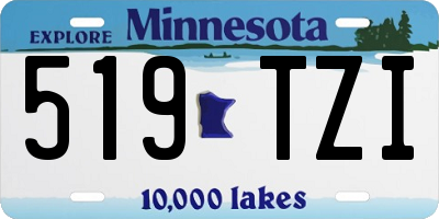 MN license plate 519TZI