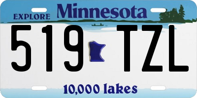 MN license plate 519TZL