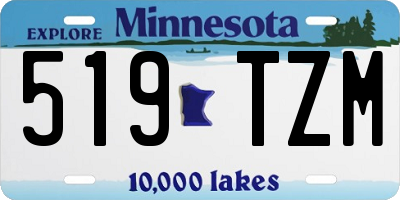 MN license plate 519TZM
