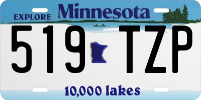 MN license plate 519TZP