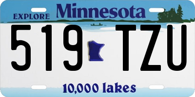 MN license plate 519TZU