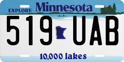 MN license plate 519UAB