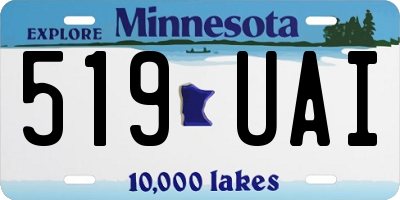 MN license plate 519UAI
