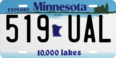 MN license plate 519UAL