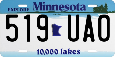 MN license plate 519UAO