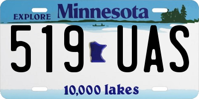 MN license plate 519UAS