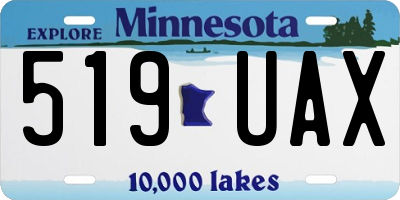 MN license plate 519UAX