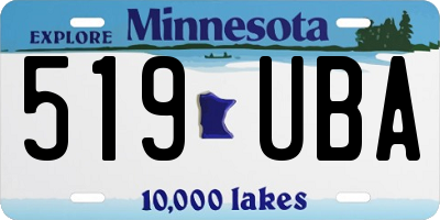 MN license plate 519UBA