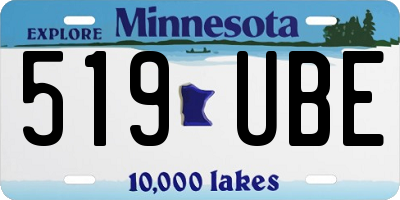 MN license plate 519UBE
