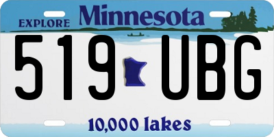 MN license plate 519UBG