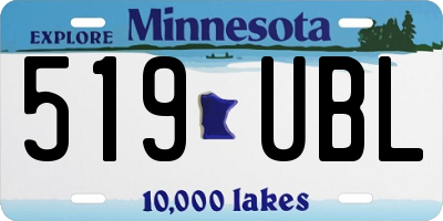 MN license plate 519UBL