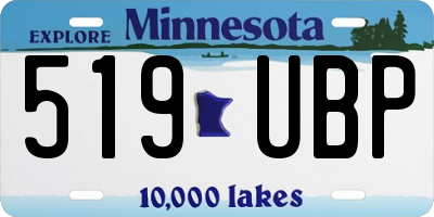 MN license plate 519UBP