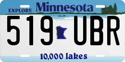 MN license plate 519UBR