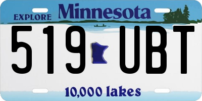 MN license plate 519UBT