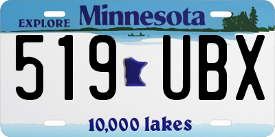 MN license plate 519UBX
