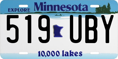 MN license plate 519UBY