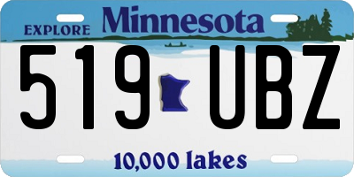 MN license plate 519UBZ