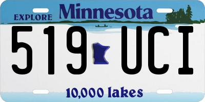 MN license plate 519UCI