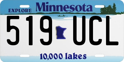 MN license plate 519UCL