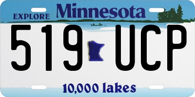 MN license plate 519UCP