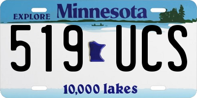 MN license plate 519UCS