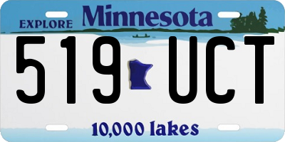 MN license plate 519UCT