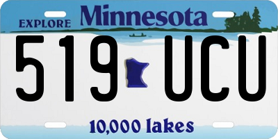 MN license plate 519UCU