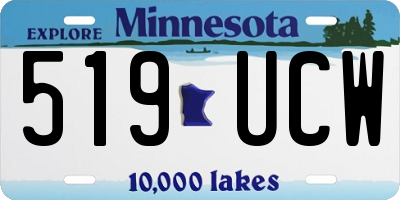 MN license plate 519UCW